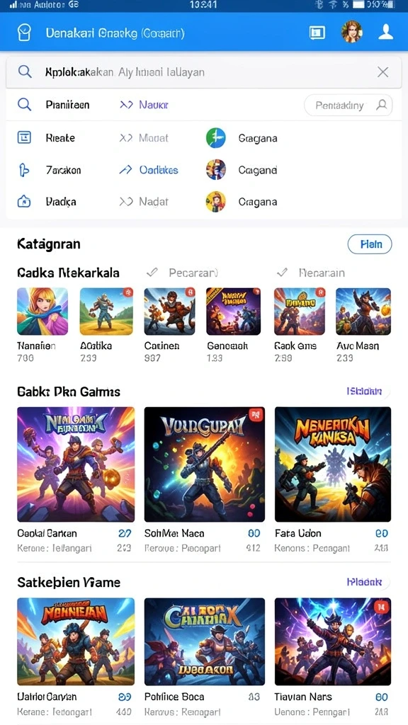 Screenshot menampilkan tampilan awal yang menarik.