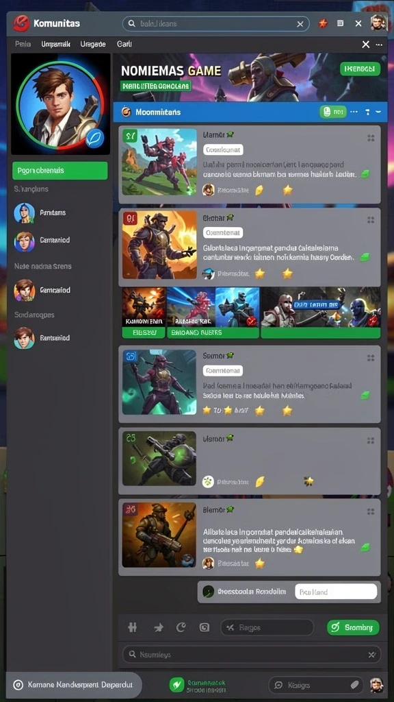 Screenshot menunjukkan berbagai pilihan tema permainan slot.