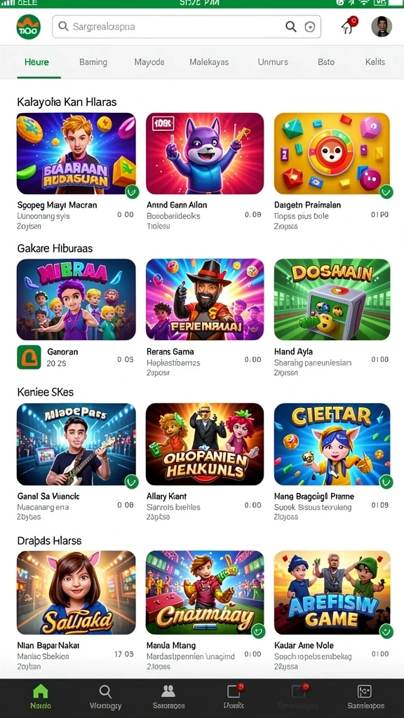 Screenshot menampilkan antarmuka permainan yang menarik.