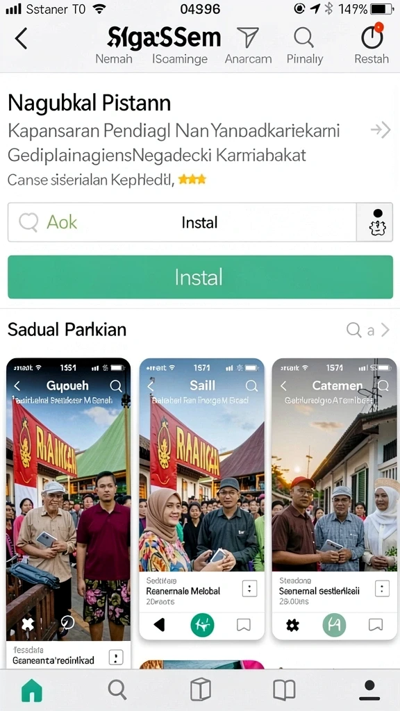 Tampilan utama dengan desain yang menarik.