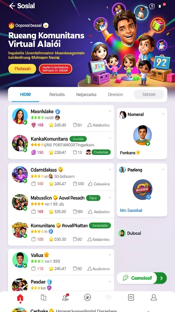 Beragam mesin slot dengan tema yang berwarna-warni.