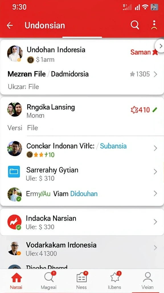 Tampilan menu utama yang mudah dinavigasi.